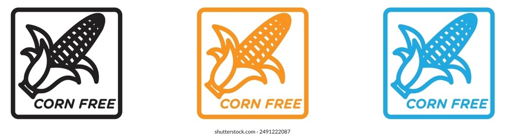 corn free vector logo set collection for web app ui