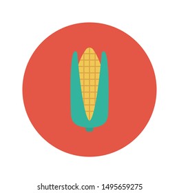 corn glyph flat vector icon