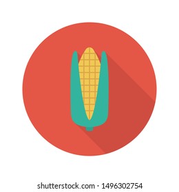 corn glyph flat vector icon