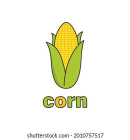 Corn golden icon logo beautiful vector illustration.