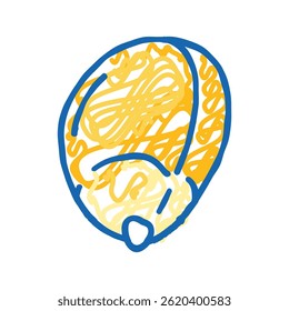 corn grain doodle icon sketch vector. corn grain sign. isolated symbol illustration
