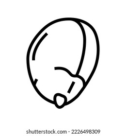 corn grain line icon vector. corn grain sign. isolated contour symbol black illustration
