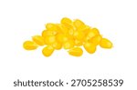 Corn grains isolated on white background. Vector cartoon flat illustration. 