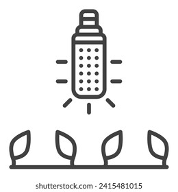 Corn Grow Led Light Bulb vector Phytolamp concept outline icon or symbol