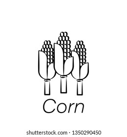 corn hand draw icon. Element of farming illustration icons. Signs and symbols can be used for web, logo, mobile app, UI, UX