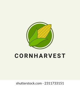 Corn Harvest Logo Design Template Modern