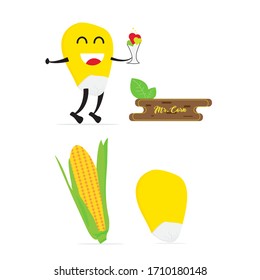 Vector de alimentos sanos de maíz muy agradable para su proyecto, usted puede usar con transparencia también.