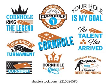 Corn hole Vector Bundle For Print, Corn hole Clipart, Corn hole Illustration