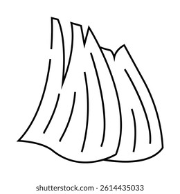 corn husks line icon vector. corn husks sign. isolated contour symbol black illustration