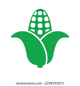 Corn icon. Corn cob, logo, vector illustration. Made of corn, biodegradable and compostable fibre.
