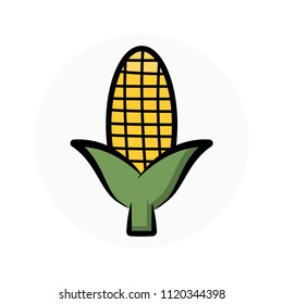 Corn icon collection. Vector illustration.