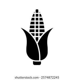 Corn icon color editable on white background