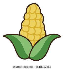 corn icon with colored style