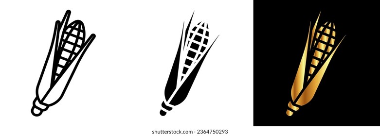 Corn icon, an icon depicting a corn cob, symbolizing agriculture, staple crop, and versatility in culinary applications.