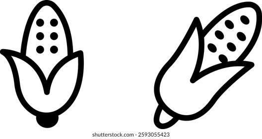 corn icon design Symbol set