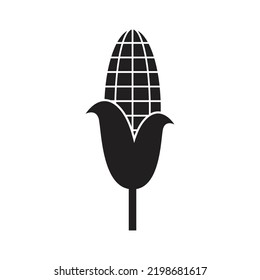 Corn Icon design. vector sign isolated for graphic and web design. wheat oats, Vegetarian, vegan, harvest. Vegetables symbol isolated on white background