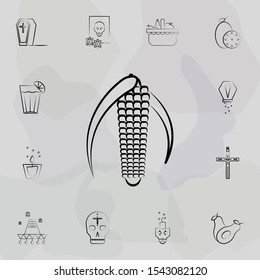 Corn icon. Dia de muertos icons universal set for web and mobile