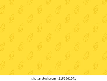 Corn icon. Corn doodle pattern wallpaper. Corn on yellow background.