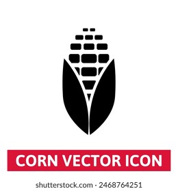 Corn Icon. Ear of Corn sign.