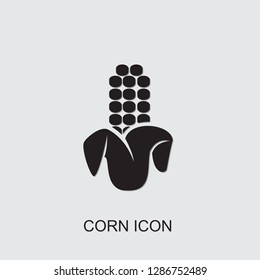 corn icon . Editable filled corn icon from agriculture. Trendy corn icon for web and mobile.
