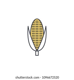 corn icon. Element of web icon with one color for mobile concept and web apps. Thin line corn icon can be used for web and mobile. Premium icon on white background