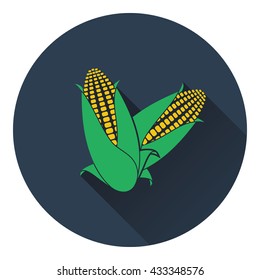 Corn icon. Flat design. Vector illustration.