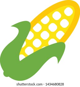 Corn icon. Flat illustration colored vector icons of Vegetables for web