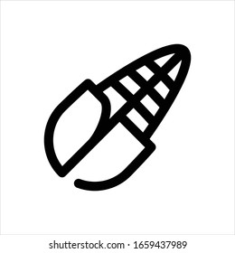 Corn icon. Flat vector graphic in white background.