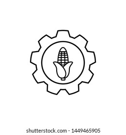 corn icon, illustration, logo design 