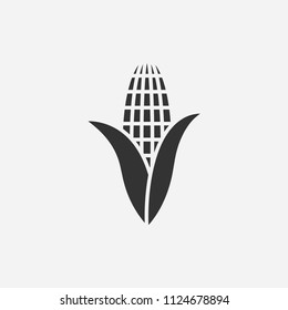 Corn icon illustration,vector food sign symbol