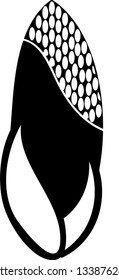 Corn icon isolated on white background. Vector illustration.