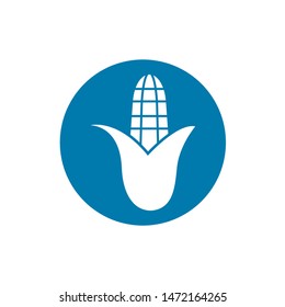 Corn icon isolated on white background. Vector illustration.