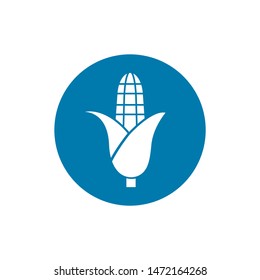 Corn icon isolated on white background. Vector illustration.