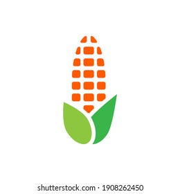 Corn icon, isolated on white background, vector illustration.