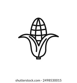 corn icon isolated on white background