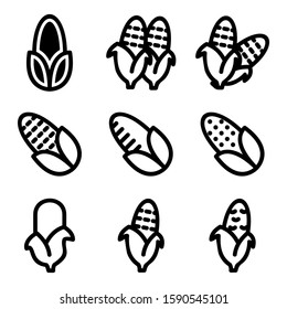 corn icon isolated sign symbol vector illustration - Collection of high quality black style vector icons
