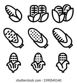 corn icon isolated sign symbol vector illustration - Collection of high quality black style vector icons
