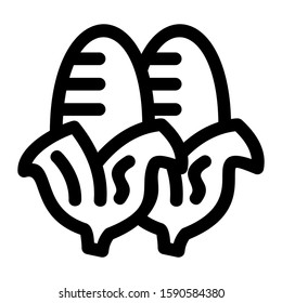 corn icon isolated sign symbol vector illustration - high quality black style vector icons
