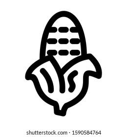 corn icon isolated sign symbol vector illustration - high quality black style vector icons
