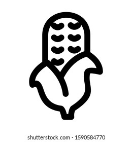 corn icon isolated sign symbol vector illustration - high quality black style vector icons
