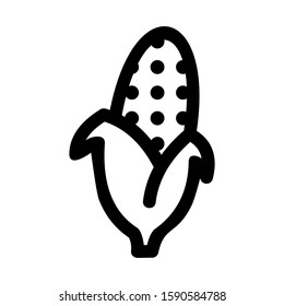 corn icon isolated sign symbol vector illustration - high quality black style vector icons
