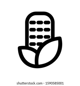 corn icon isolated sign symbol vector illustration - high quality black style vector icons
