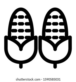 corn icon isolated sign symbol vector illustration - high quality black style vector icons
