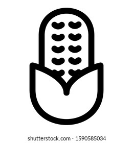 corn icon isolated sign symbol vector illustration - high quality black style vector icons
