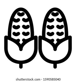 corn icon isolated sign symbol vector illustration - high quality black style vector icons
