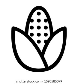 corn icon isolated sign symbol vector illustration - high quality black style vector icons

