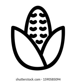 corn icon isolated sign symbol vector illustration - high quality black style vector icons
