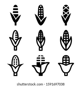 corn icon isolated sign symbol vector illustration - Collection of high quality black style vector icons
