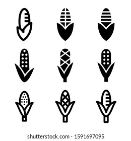 corn icon isolated sign symbol vector illustration - Collection of high quality black style vector icons

