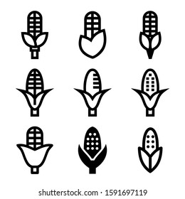 corn icon isolated sign symbol vector illustration - Collection of high quality black style vector icons
